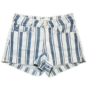SHYANNE Striped High Rise Western, Retro Denim Shorts Sz: 28